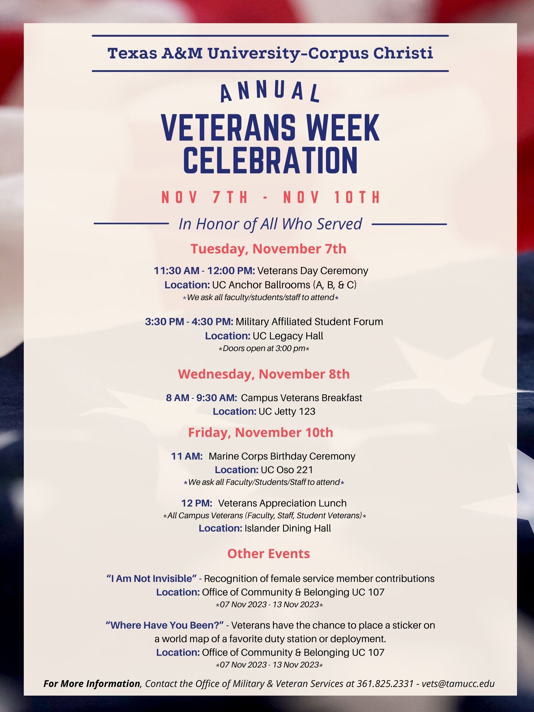 Veterans Week Flyer