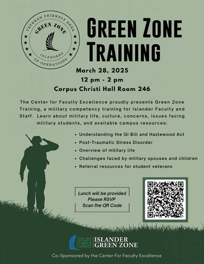 Green Zone Training Flyer