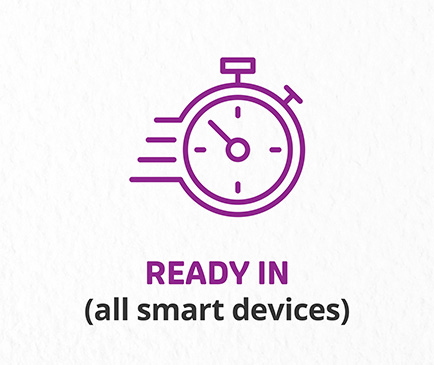 Ready in (all smart devices)