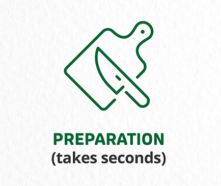 Preparation (takes seconds)