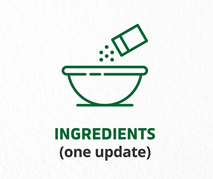 Ingredients (one update)