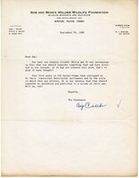 Letter typed on cream-colered paper. Letterhead at top. 